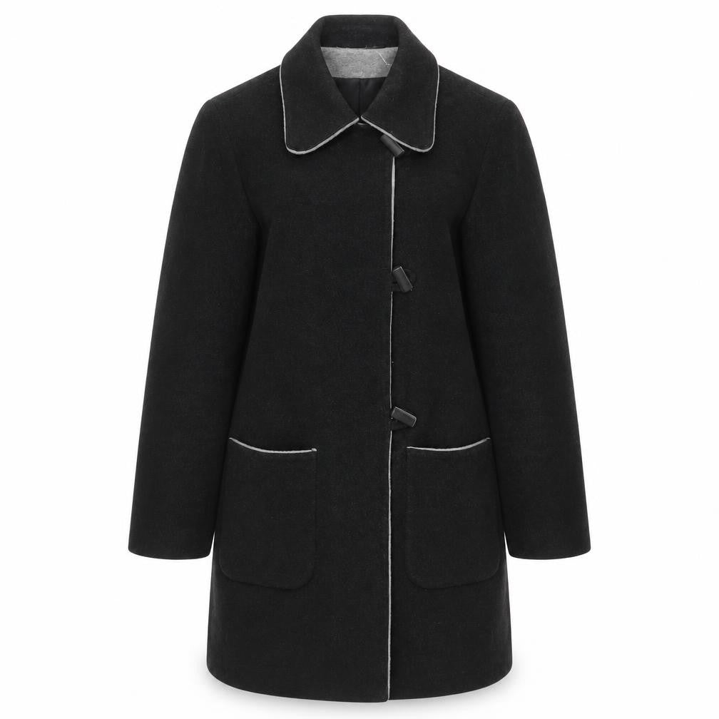 BHS Womens Black   Overcoat Coat Size 10