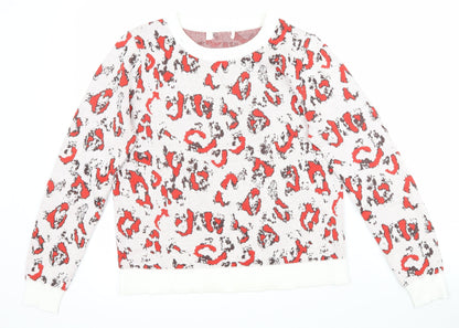 Preworn Womens Multicoloured Animal Print Knit Pullover Jumper Size S