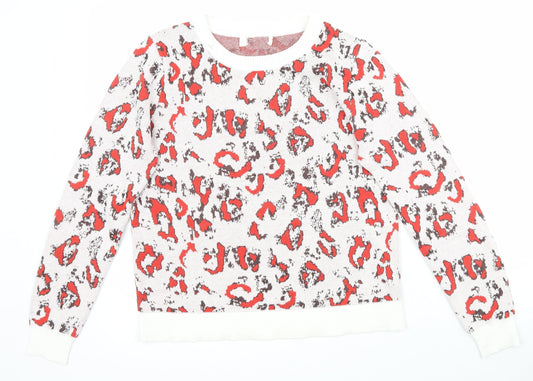 Preworn Womens Multicoloured Animal Print Knit Pullover Jumper Size S