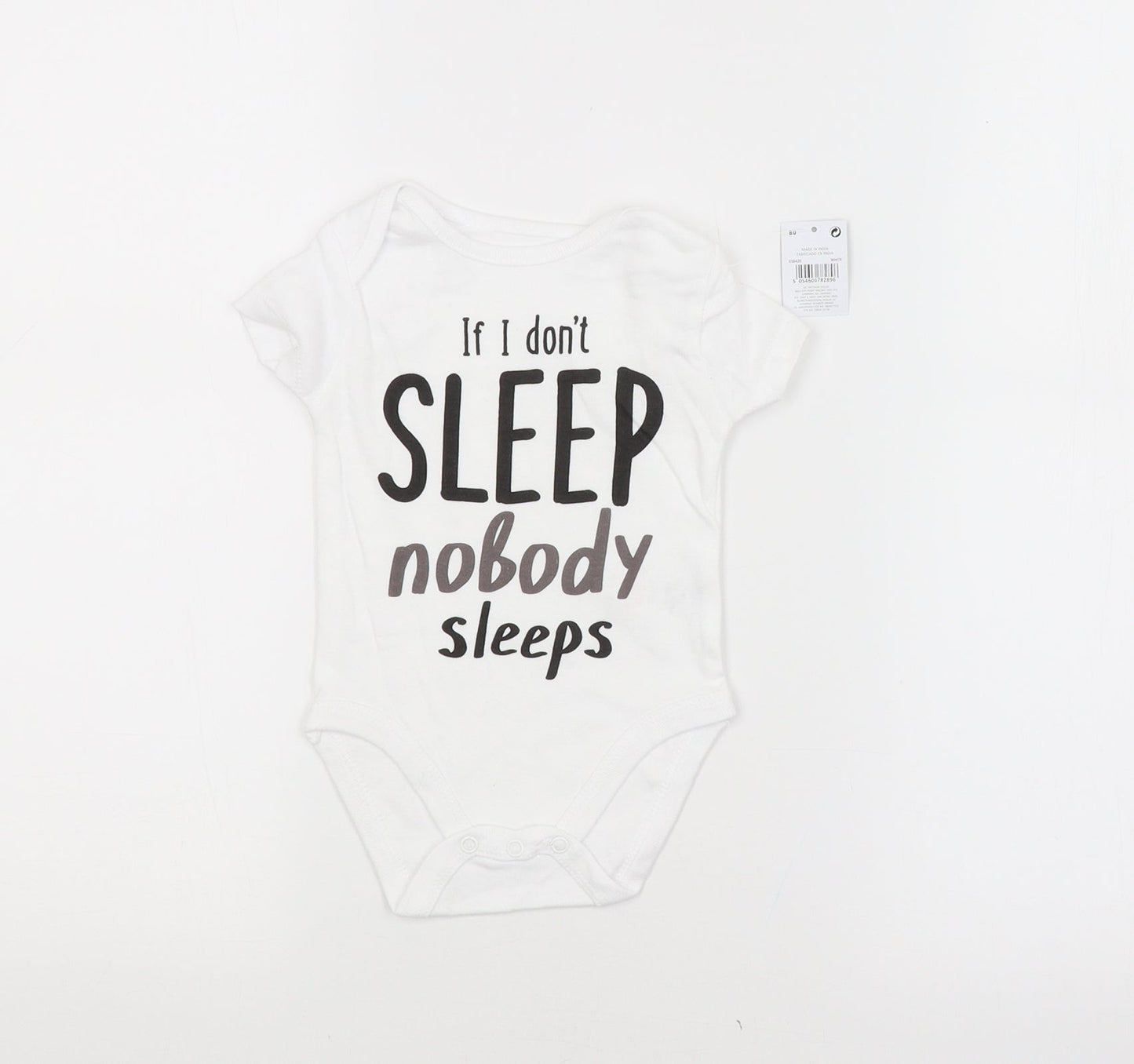 PEP&CO. Baby White   Babygrow One-Piece Size 3-6 Months