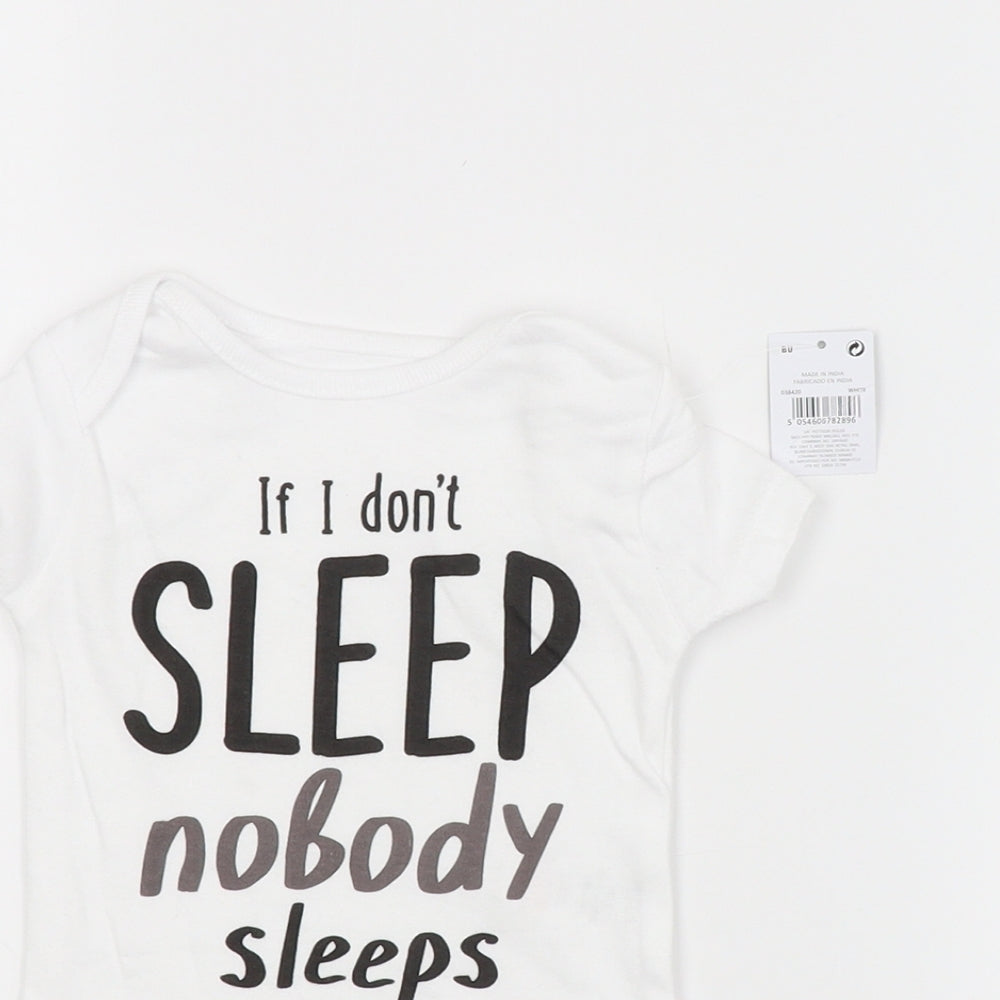 PEP&CO. Baby White   Babygrow One-Piece Size 3-6 Months