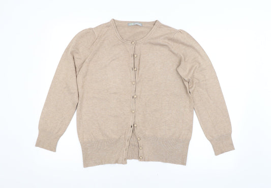M&S Womens Brown   Cardigan Jumper