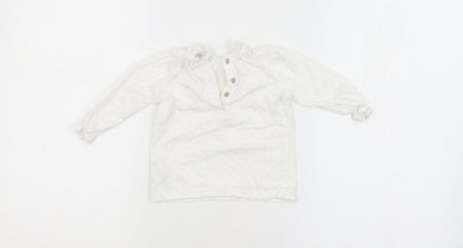 Back view of Next girls’ white spotted basic blouse, size 3-6, months