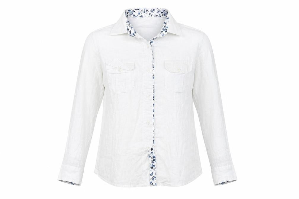 VICKERS Womens White Floral  Basic Button-Up Size XL