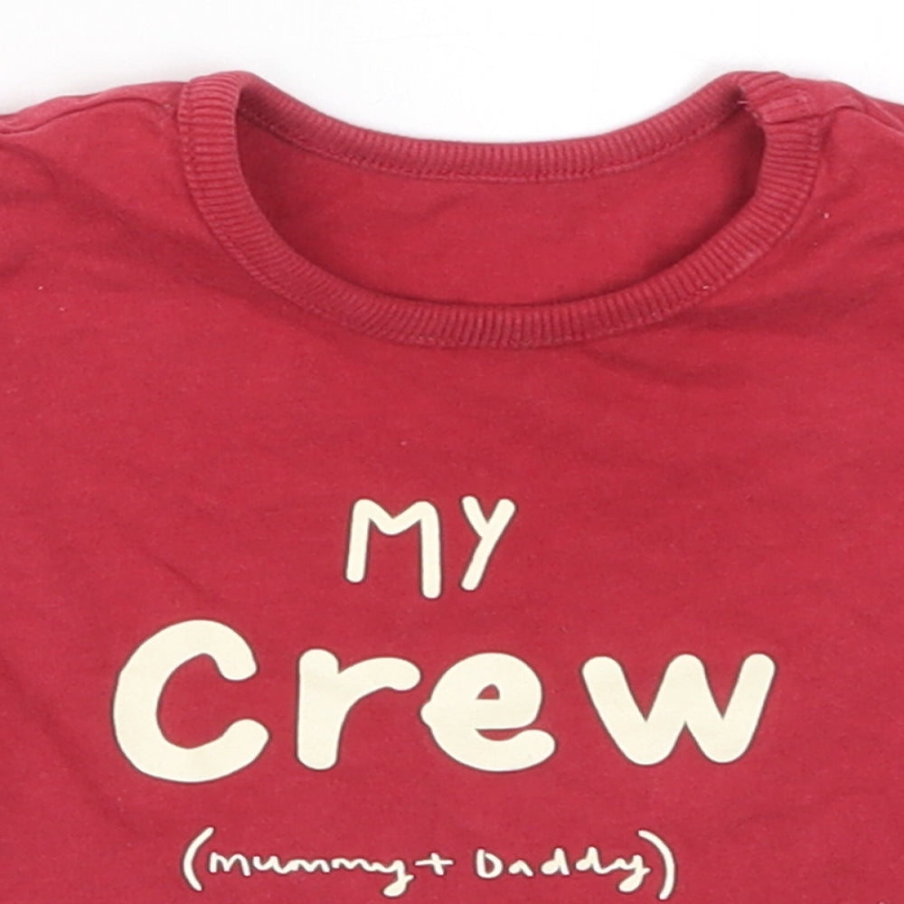 George Baby Red   Basic T-Shirt Size 6-9 Months  - My Crew Mummy and Daddy