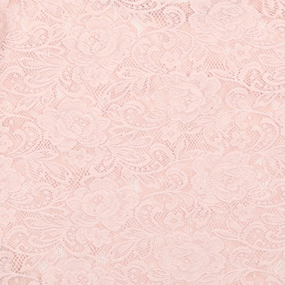 Brand and care label for Atmosphere women’s pink lace basic t-shirt, size UK 4