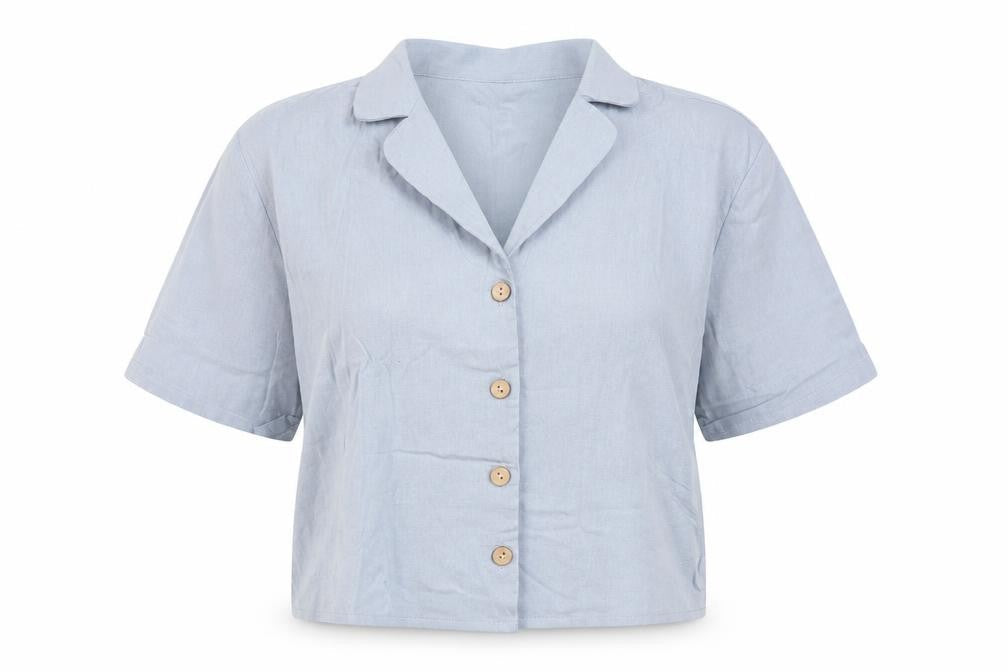 SheIn Womens Blue   Basic Button-Up Size M