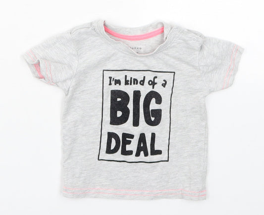 Primark Baby Grey   Basic T-Shirt Size 3-6 Months  - I'm Kind of a Big Deal