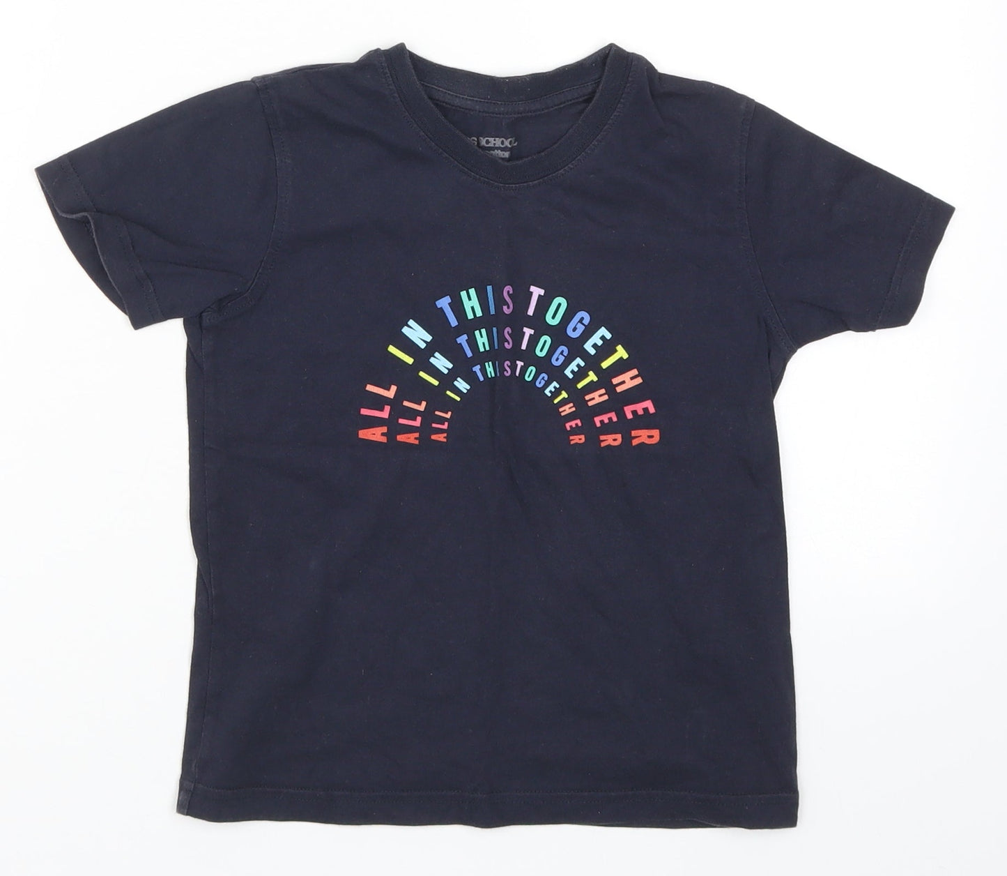 Marks and Spencer Girls Blue   Basic T-Shirt Size 5 Years  - All in This Together