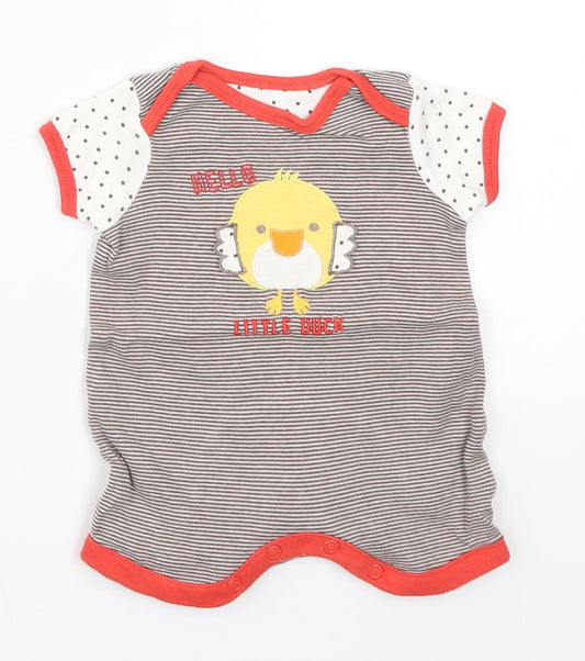 Mothercare Baby Brown Striped  Babygrow One-Piece Size Newborn  - Hello Little Duck