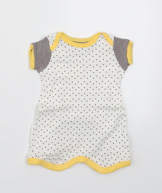 Mothercare Baby White Polka Dot  Babygrow One-Piece Size Newborn