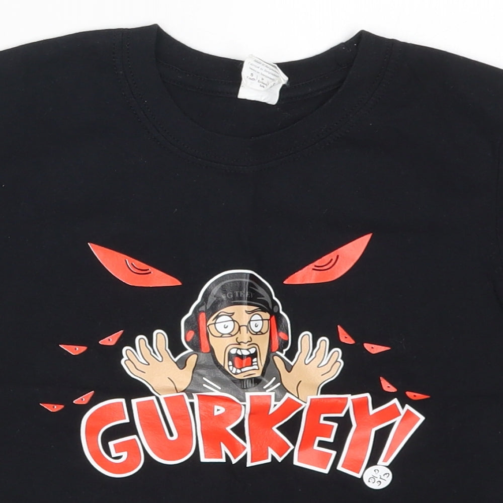 Gildan Boys Black   Basic T-Shirt Size 5-6 Years  - Gurkey
