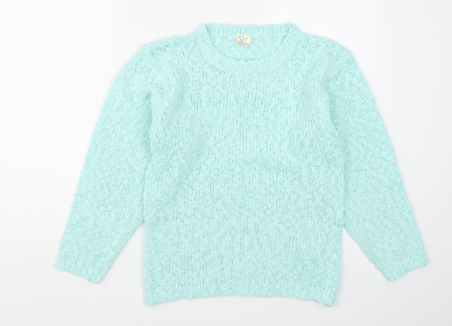 GI Womens Blue  Knit Pullover Jumper Size 12