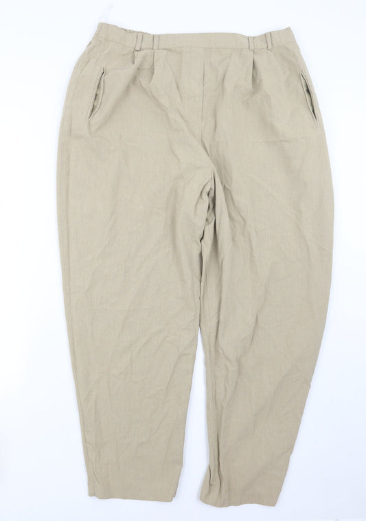 Design Essentials Womens Beige   Trousers  Size 22 L27 in