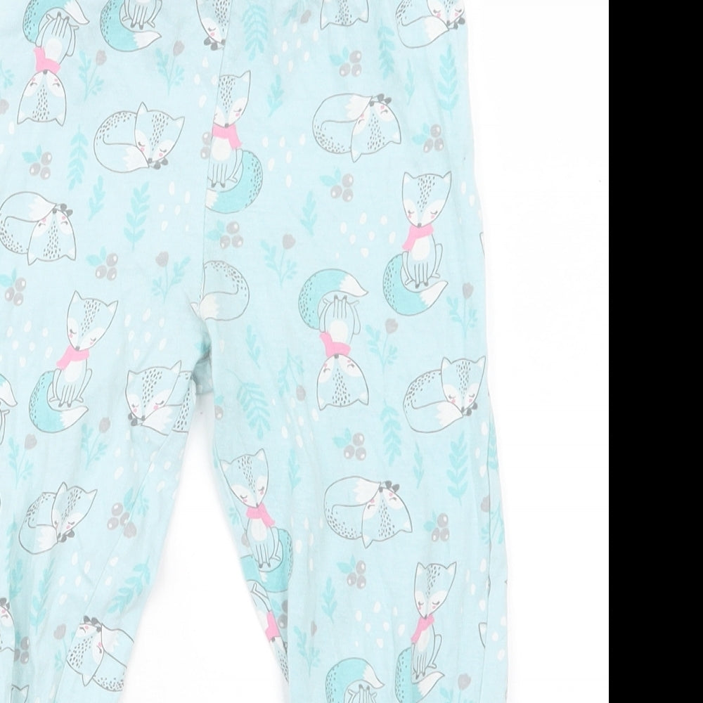 Matalan Girls Blue Geometric  Capri Pyjama Pants Size 5 Years