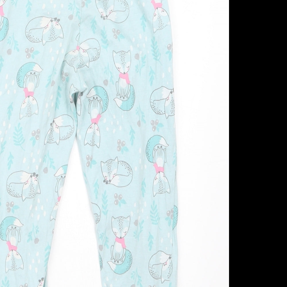 Matalan Girls Blue Geometric  Capri Pyjama Pants Size 5 Years