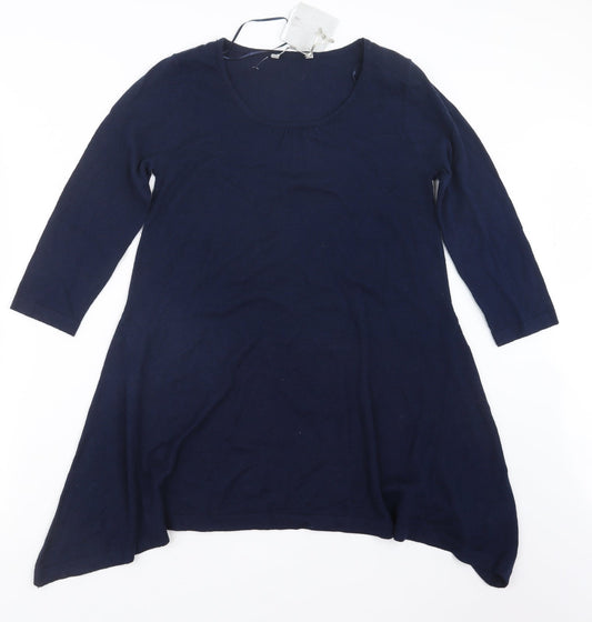 Pebble Bay Womens Blue  Knit Pullover Jumper Size S