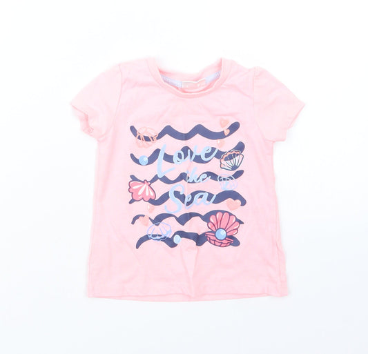 So Cute Girls Pink   Basic T-Shirt Size 12-18 Months