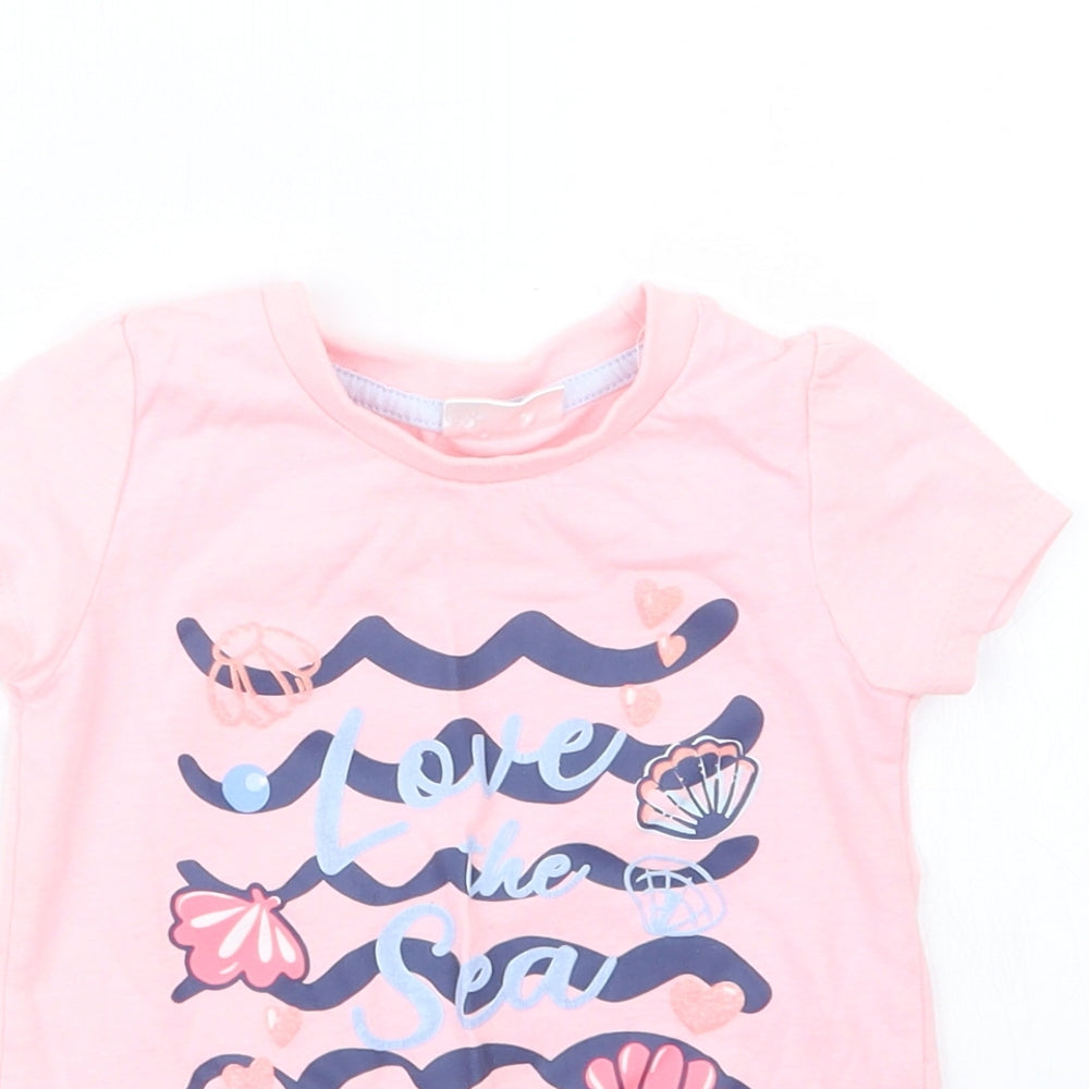 So Cute Girls Pink   Basic T-Shirt Size 12-18 Months