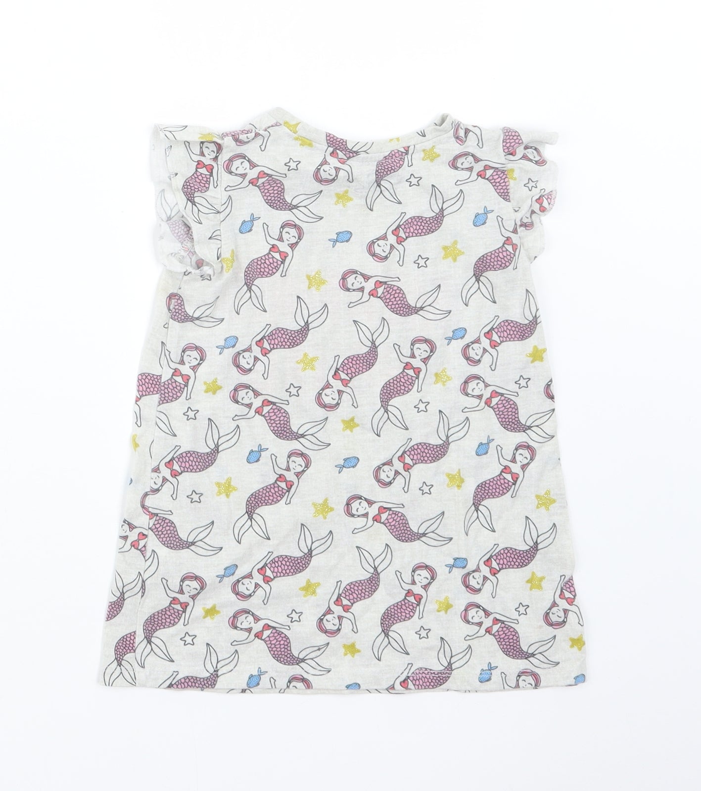 Pep&Co Girls Grey Geometric  Basic T-Shirt Size 18-24 Months
