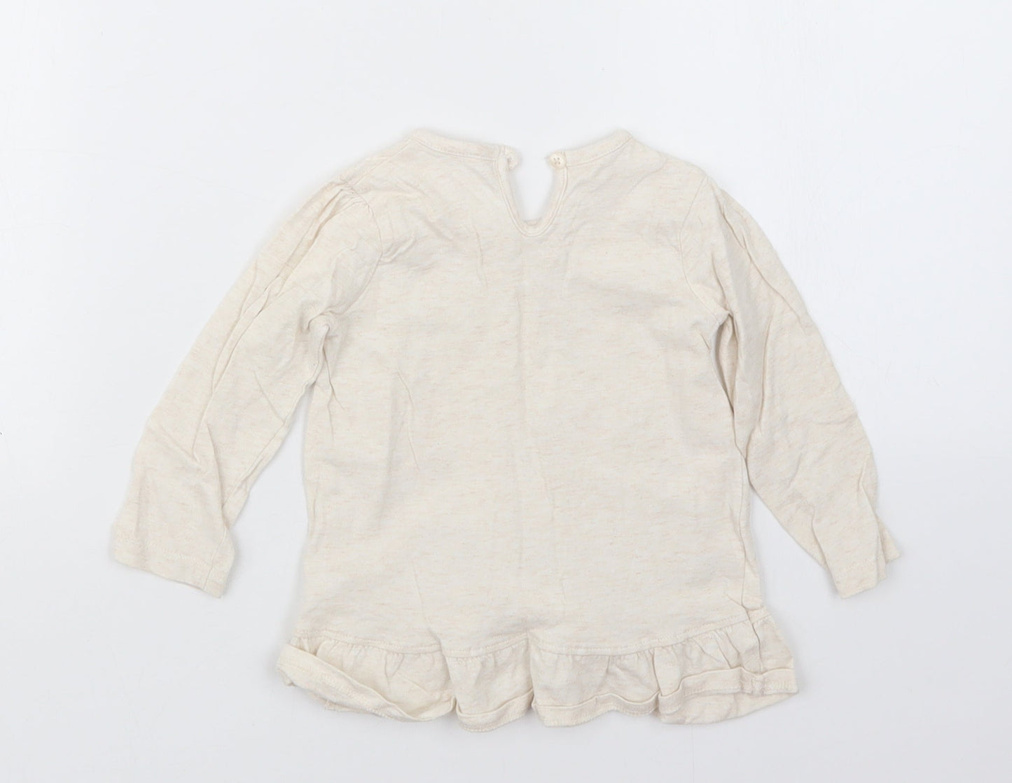 George Girls Beige   Basic T-Shirt Size 9-12 Months