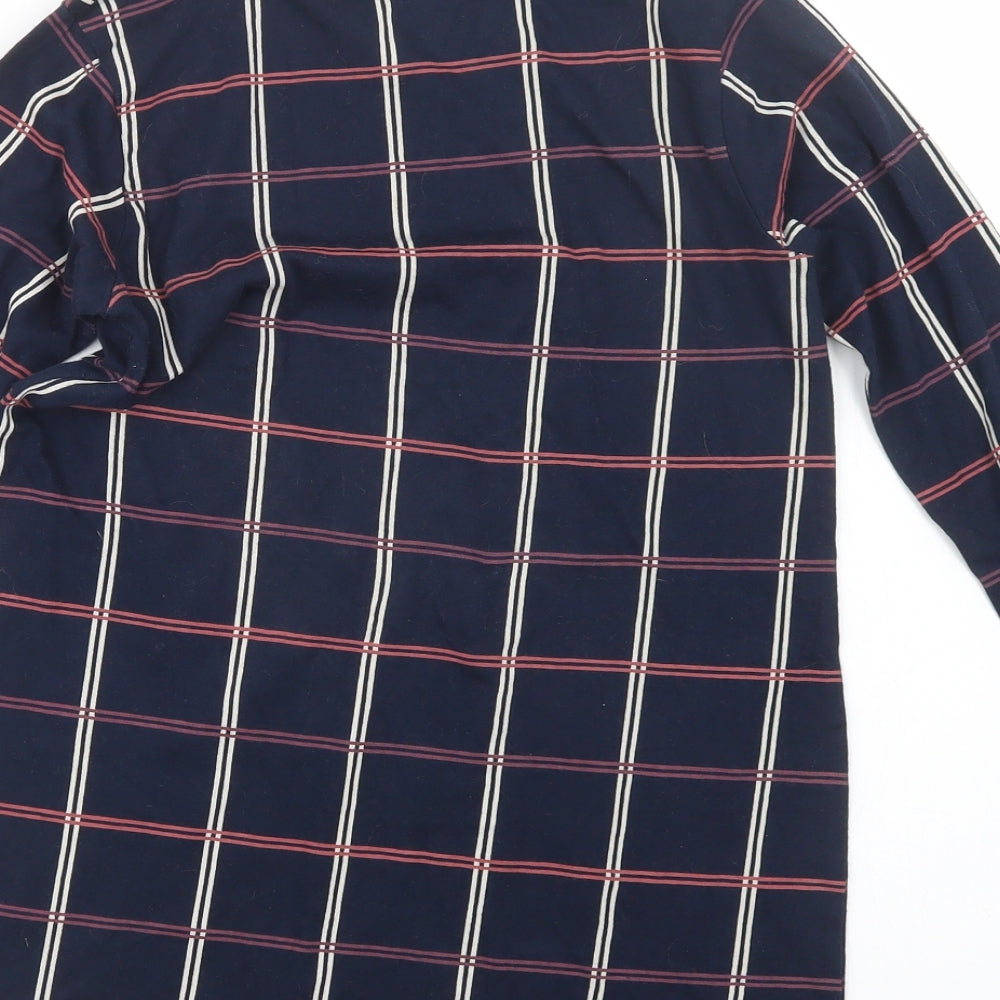 Crafted Girls Blue Check  Basic T-Shirt Size 11-12 Years