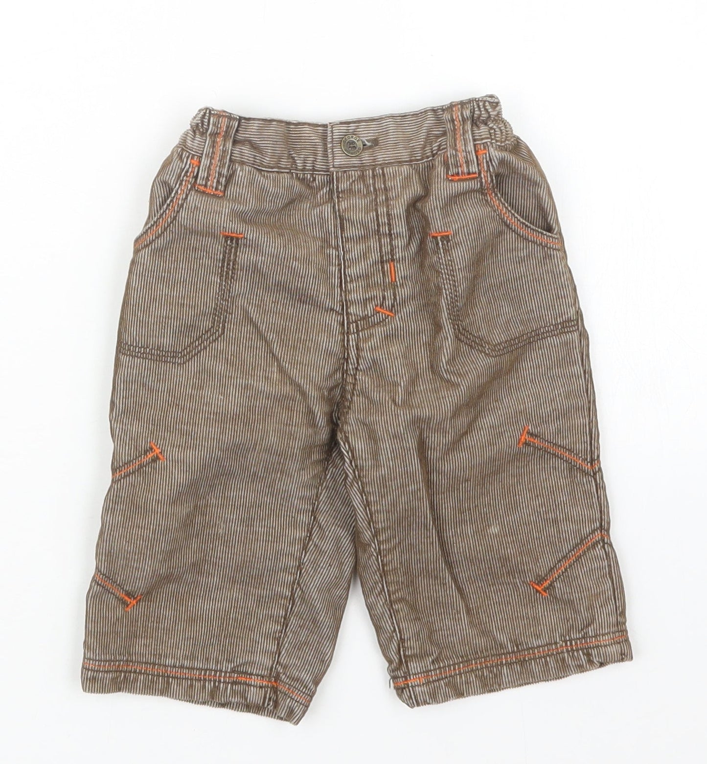 George Boys Brown   Cargo Trousers Size 3-6 Months