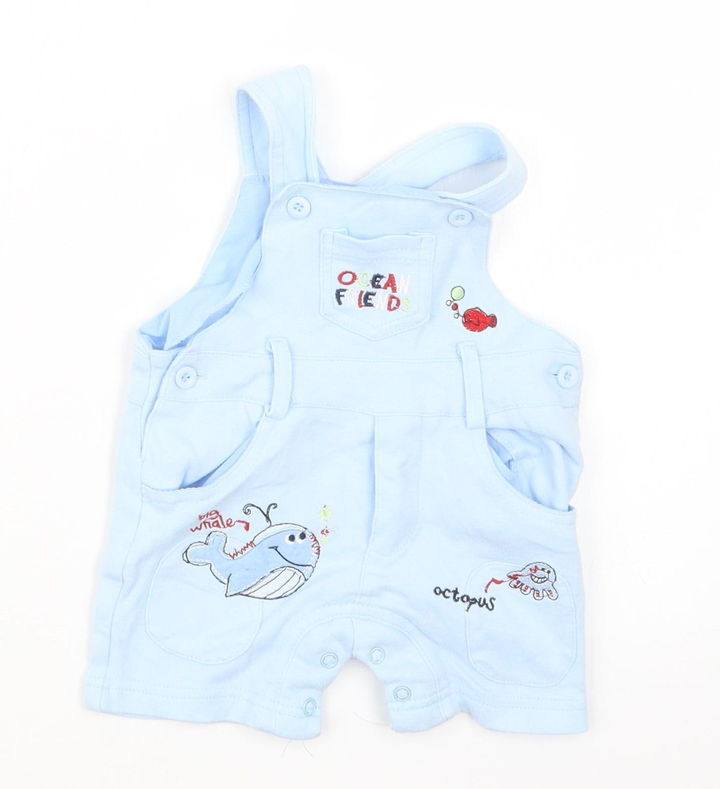Babytime Boys Blue   Dungaree Outfit/Set Size 3-6 Months