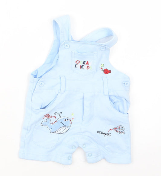 Babytime Boys Blue   Dungaree Outfit/Set Size 3-6 Months