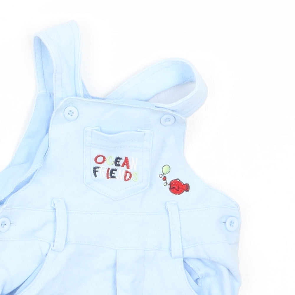 Babytime Boys Blue   Dungaree Outfit/Set Size 3-6 Months