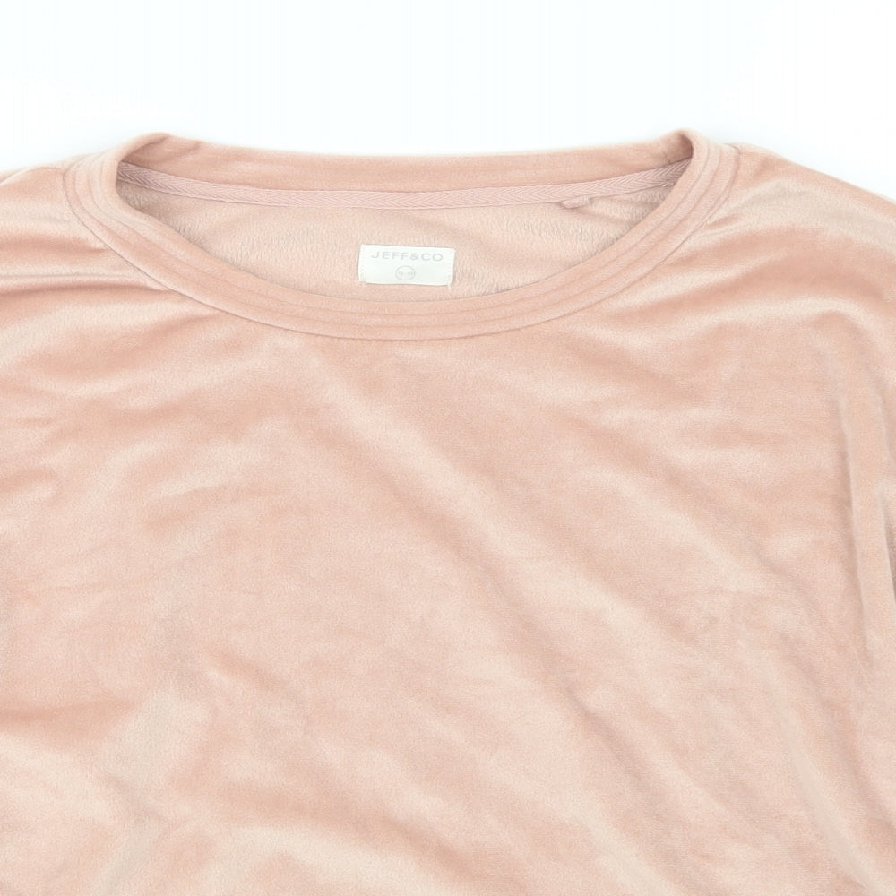 Jeff&Co Womens Pink Geometric Velvet Top One Piece Size 12
