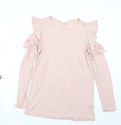 Additional front view of Papaya women’s pink jumper, size UK 8