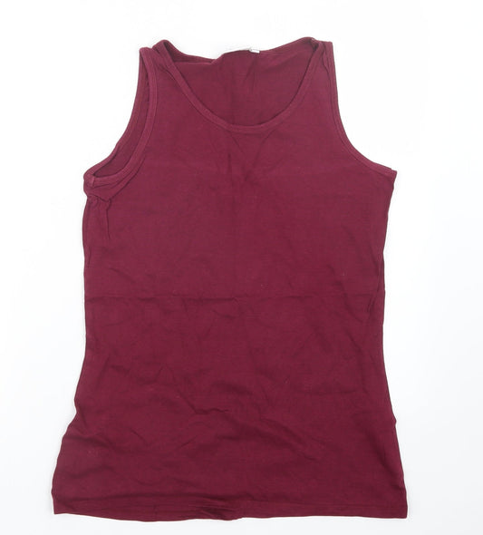 Just Me Womens Purple   Basic Tank Size 16