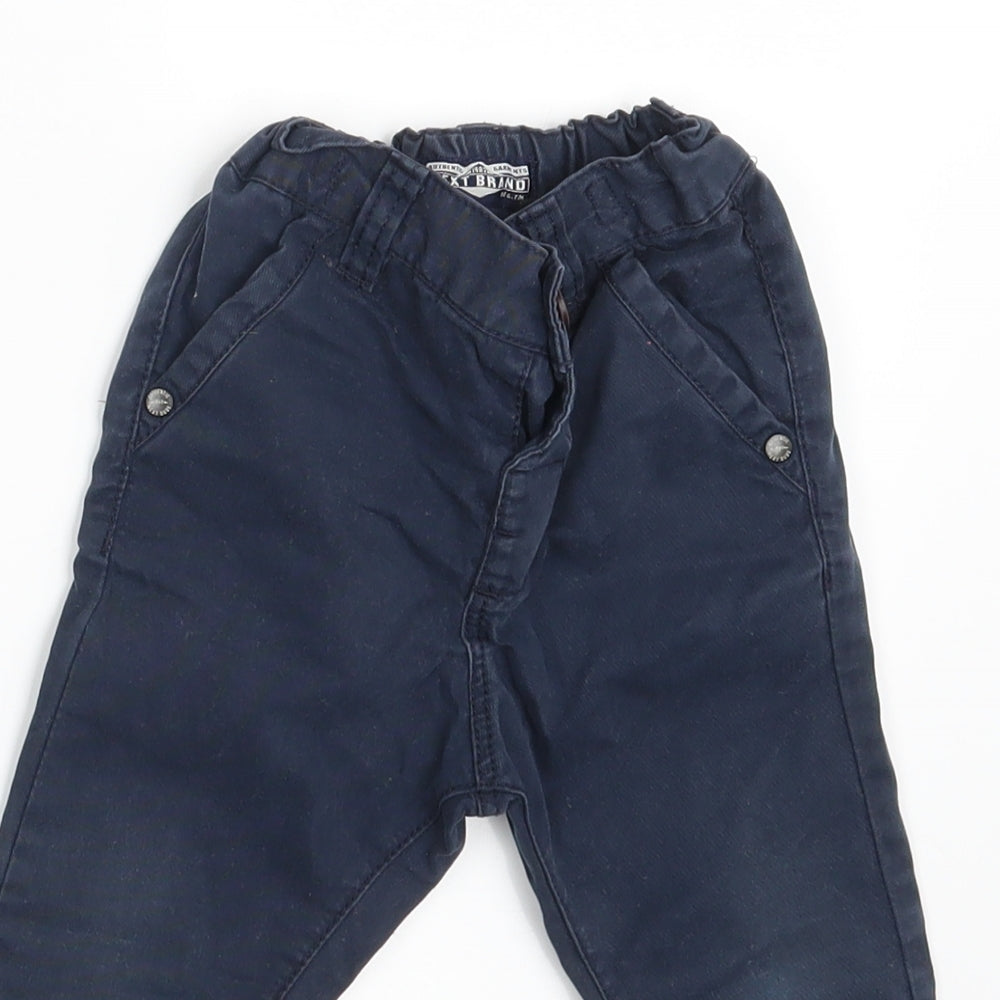 NEXT Boys Blue  Denim Capri Trousers Size 9-12 Months  - Waist 16in; Inside  leg 11 in