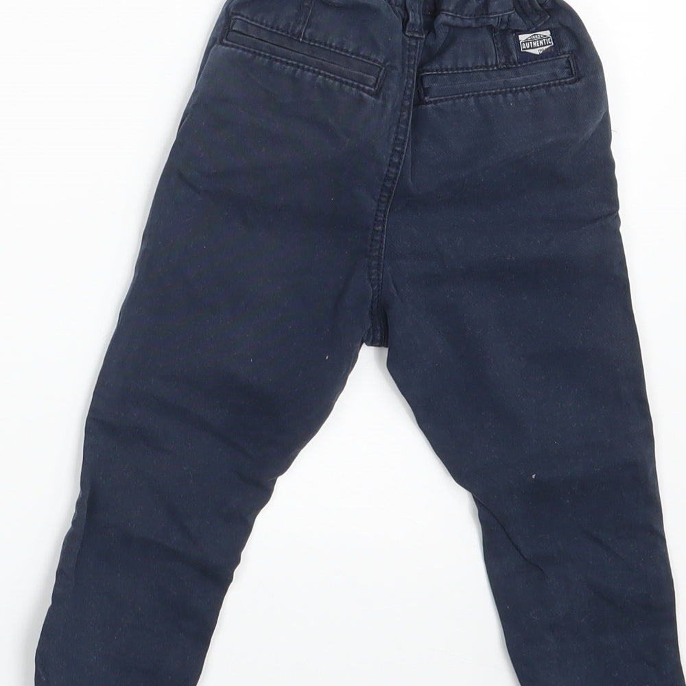 NEXT Boys Blue  Denim Capri Trousers Size 9-12 Months  - Waist 16in; Inside  leg 11 in