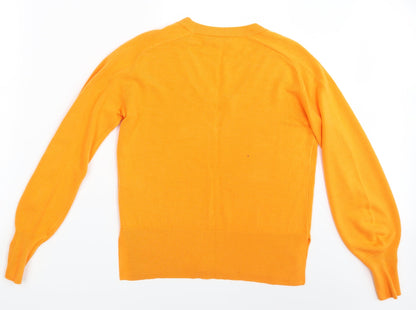 Next Womens Orange   Pullover Jumper Size XS