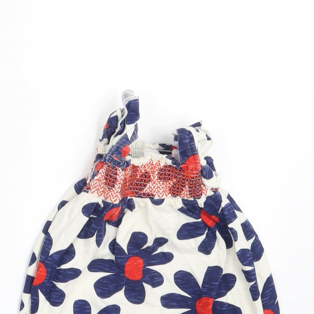 NEXT Girls Ivory Floral  Basic T-Shirt Size 3-6 Months