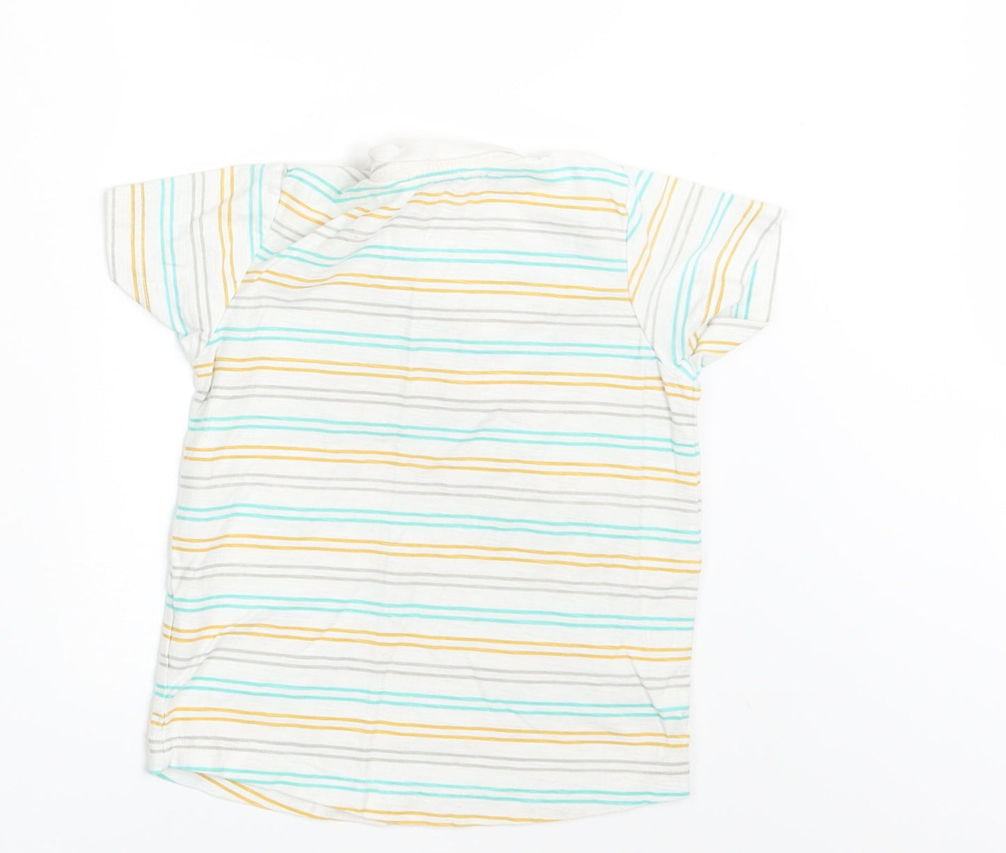 Matalan Boys White Striped  Basic T-Shirt Size 24 Months