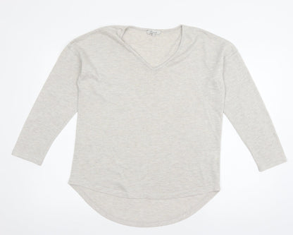 Peacocks Womens Grey  Knit Pullover Jumper Size 14
