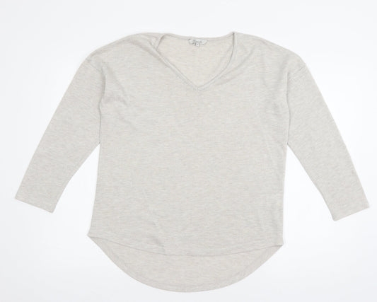 Peacocks Womens Grey  Knit Pullover Jumper Size 14