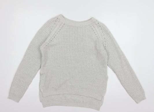 Papaya Womens Grey  Knit Pullover Jumper Size S