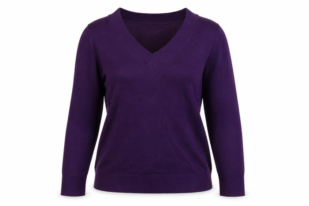 Amisu Womens Purple  Knit Pullover Jumper Size XL