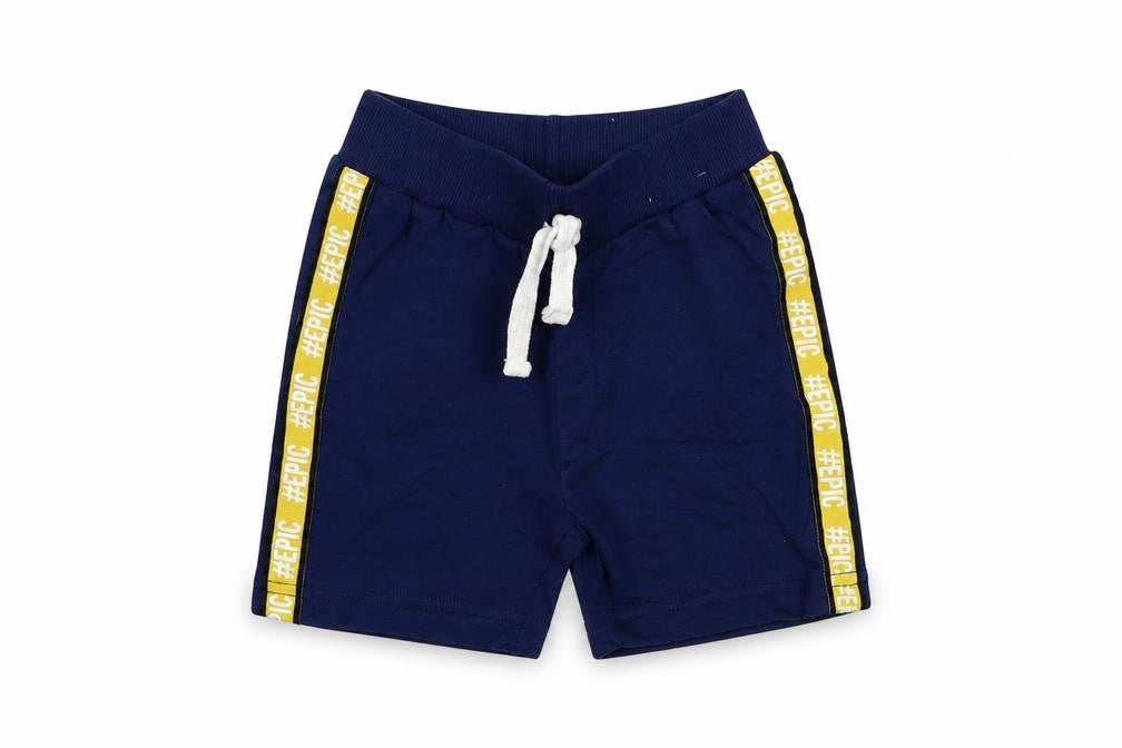 Preworn Boys Blue Striped Jersey Cropped Trousers Size 12 Months  - Epic