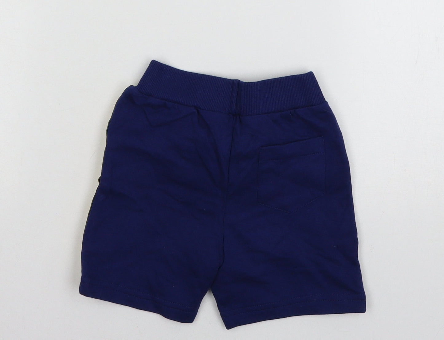 Preworn Boys Blue Striped Jersey Cropped Trousers Size 12 Months  - Epic