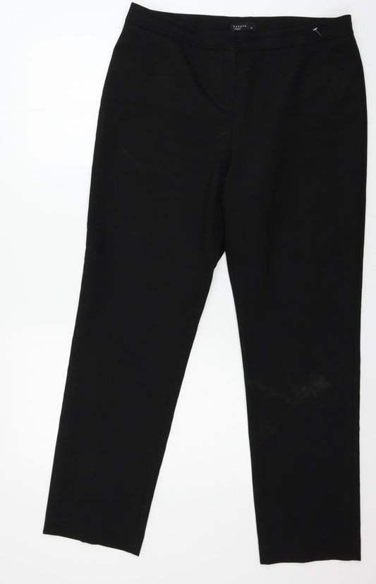 Papaya Womens Black   Trousers  Size 14 L30 in