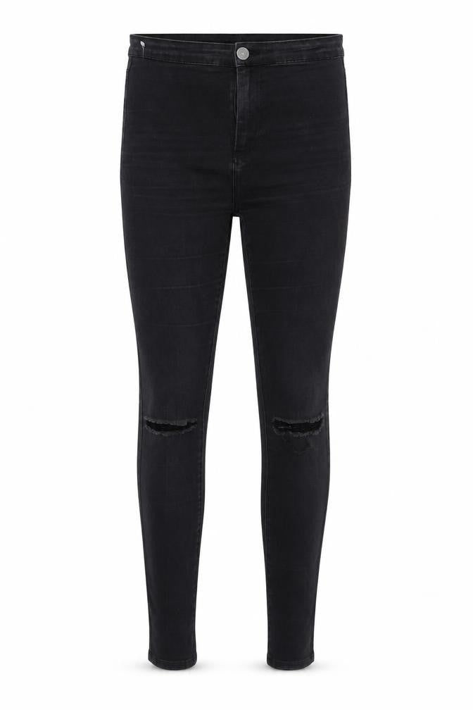 Denim & Co. Womens Black  Denim Skinny Jeans Size 8 L28 in
