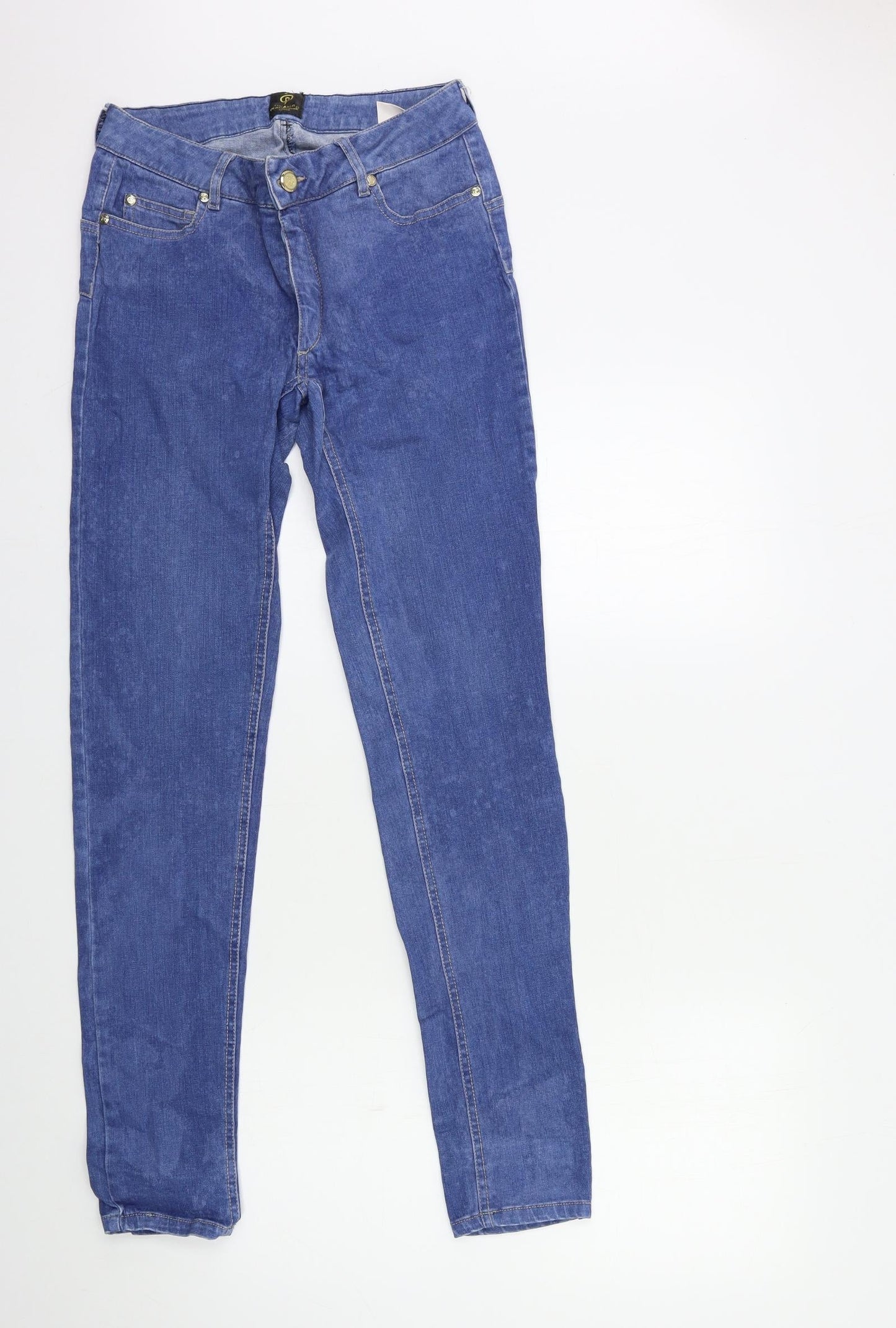 peachy pink Womens Blue  Denim Skinny Jeans Size 10 L30 in