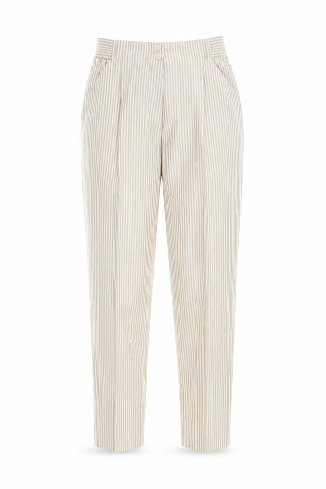 Preworn Womens White Striped  Trousers  Size 26 in L30 in