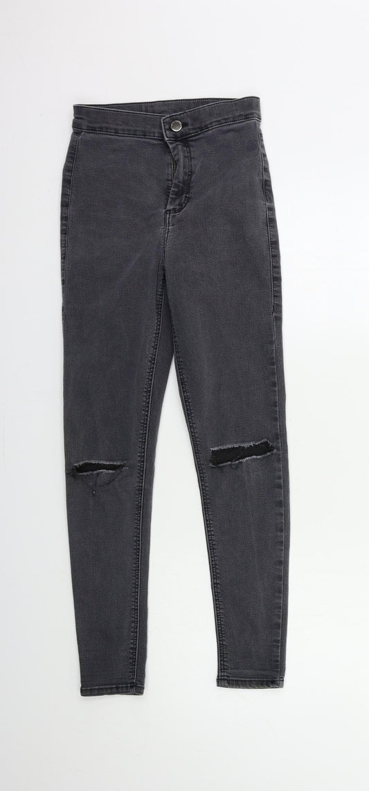 Topshop Womens Grey  Denim Skinny Jeans Size 26 in L30 in