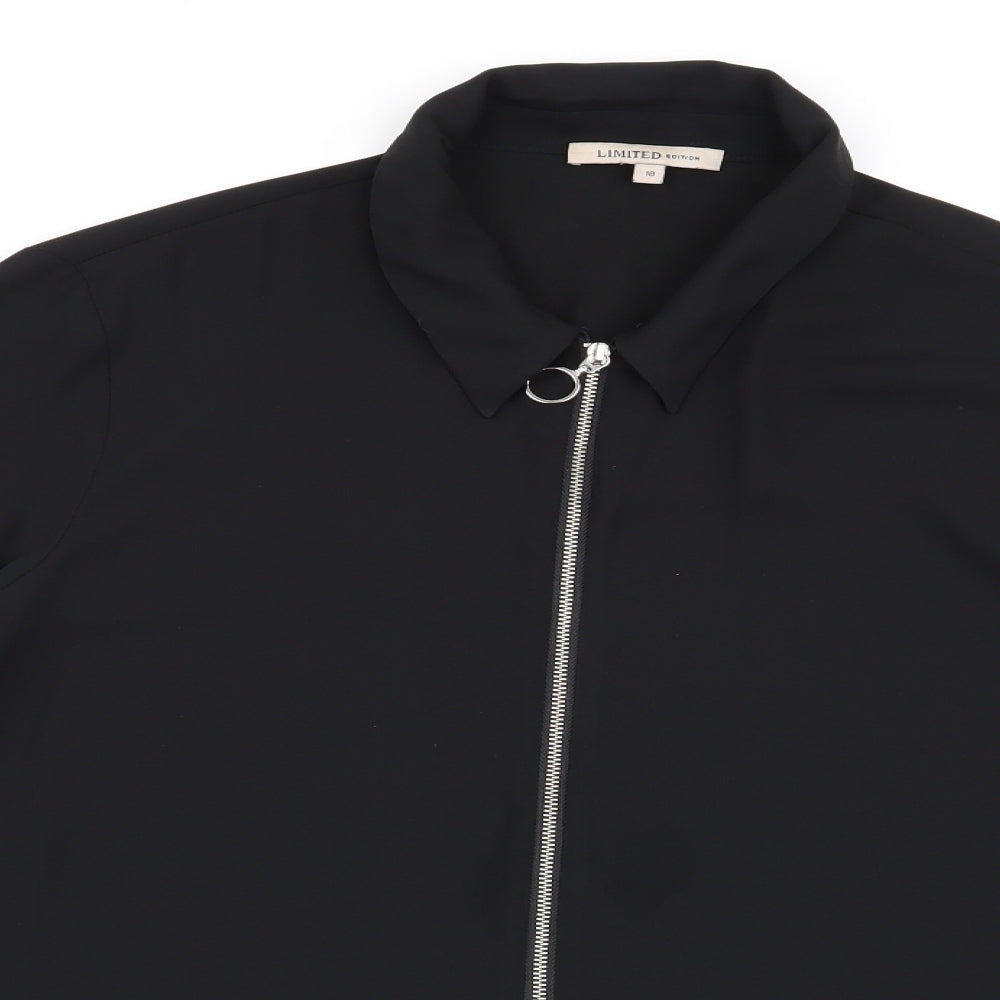 limited editition Womens Black   Full Zip Jumper Size 18